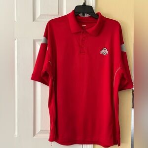 Ohio State Red and grey polo shirt men size large according to measurements